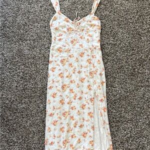 Abercrombie and Fitch Floral Print Midi Sleeveless Dress